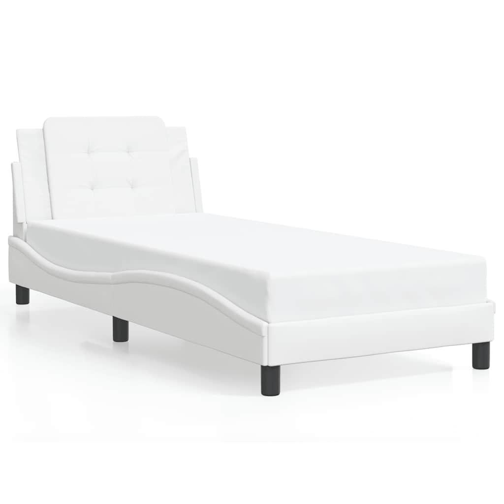 Vidaxl bedframe zonder matras zadar kunstleer wit 100x200 cm