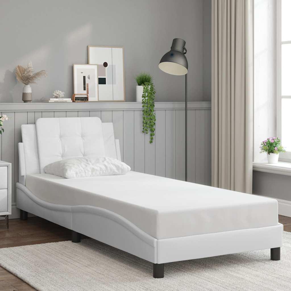 Vidaxl bedframe zonder matras zadar kunstleer wit 100x200 cm
