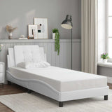 Vidaxl bedframe zonder matras zadar kunstleer wit 100x200 cm