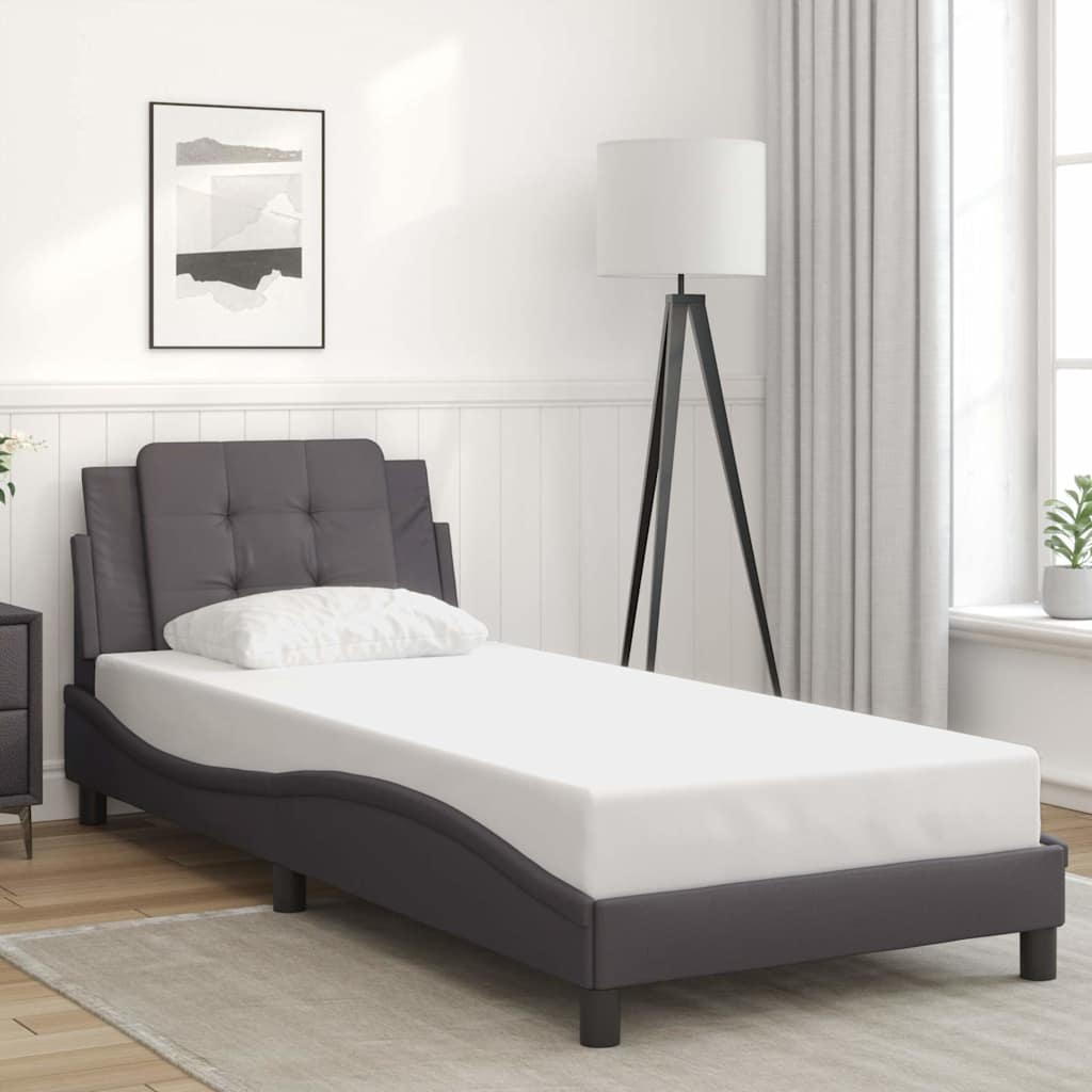 Vidaxl bedframe zonder matras zadar kunstleer grijs 100x200 cm
