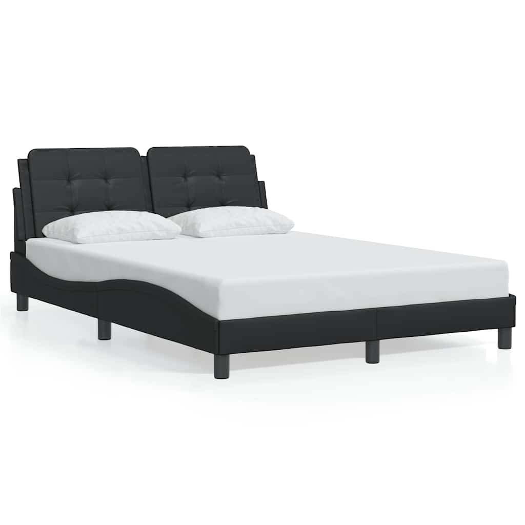 Vidaxl bedframe zonder matras zadar kunstleer zwart 140x200 cm
