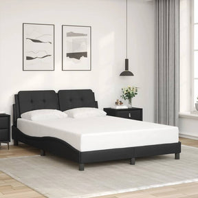 Vidaxl bedframe zonder matras zadar kunstleer zwart 140x200 cm