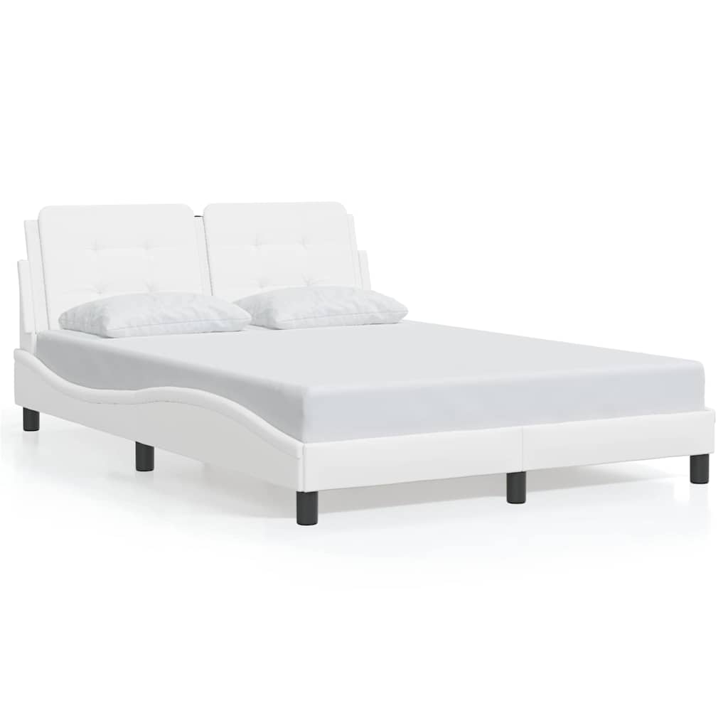Vidaxl bedframe zonder matras zadar kunstleer wit 140x200 cm