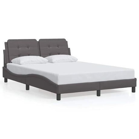 Vidaxl bedframe zonder matras zadar kunstleer grijs 140x200 cm
