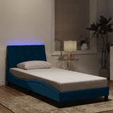 Vidaxl bedframe met led zonder matras hanko fluweel blauw 80x200 cm