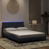 Vidaxl bedframe met led zonder matras hanko donkergrijs 140x200 cm