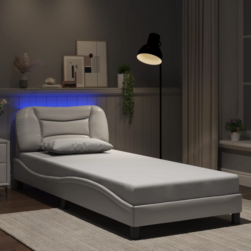 Vidaxl bedframe met led zonder matras hvar wit 90x200 cm