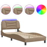 Vidaxl bedframe met led zonder matras hvar cappuccino 90x200 cm