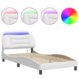 Vidaxl bedframe met led zonder matras hvar wit 100x200 cm