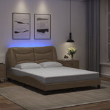 Vidaxl bedframe met led zonder matras hvar cappuccino 140x190 cm
