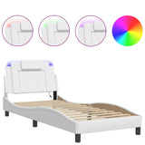 Vidaxl bedframe viana met led zonder matras wit 80x200 cm