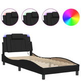 Vidaxl bedframe viana met led zonder matras zwart 90x200 cm