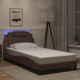 Vidaxl bedframe viana met led zonder matras bruin 100x200 cm