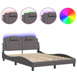 Vidaxl bedframe viana met led zonder matras grijs 120x200 cm