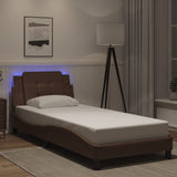 Vidaxl bedframe met led zonder matras zadar bruin 80x200 cm