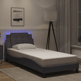Vidaxl bedframe met led zonder matras zadar grijs 80x200 cm