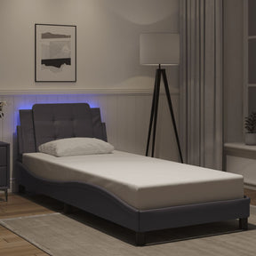 Vidaxl bedframe met led zonder matras zadar grijs 80x200 cm