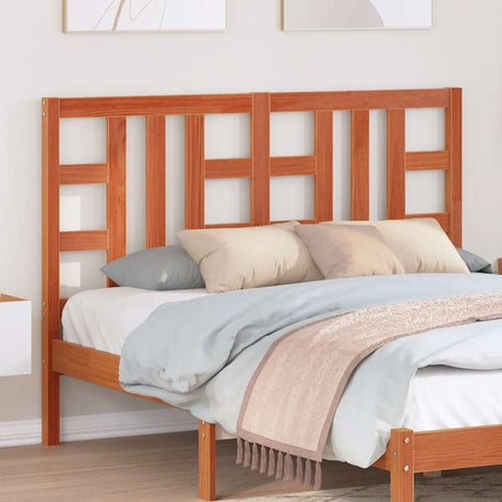 Vidaxl hoofdbord 135 cm massief grenenhout wasbruin