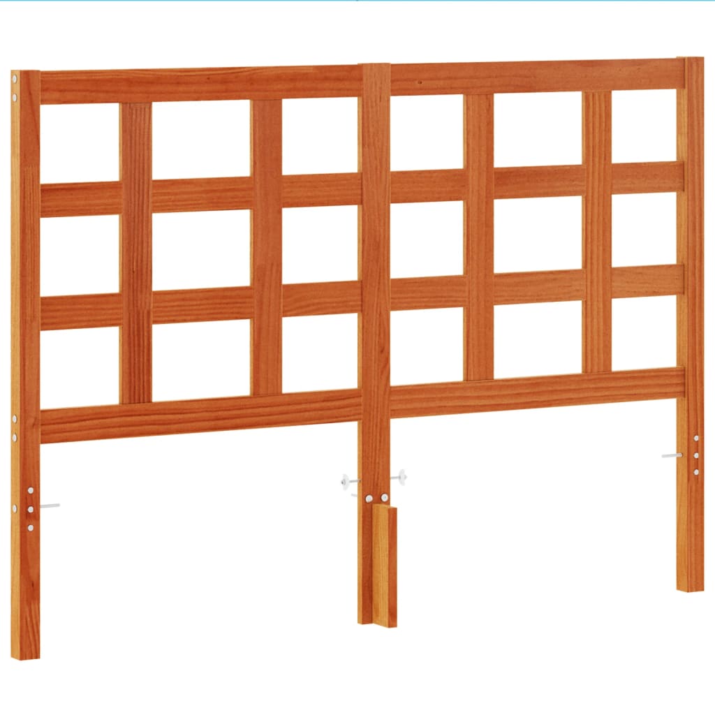 Vidaxl hoofdbord 135 cm massief grenenhout wasbruin