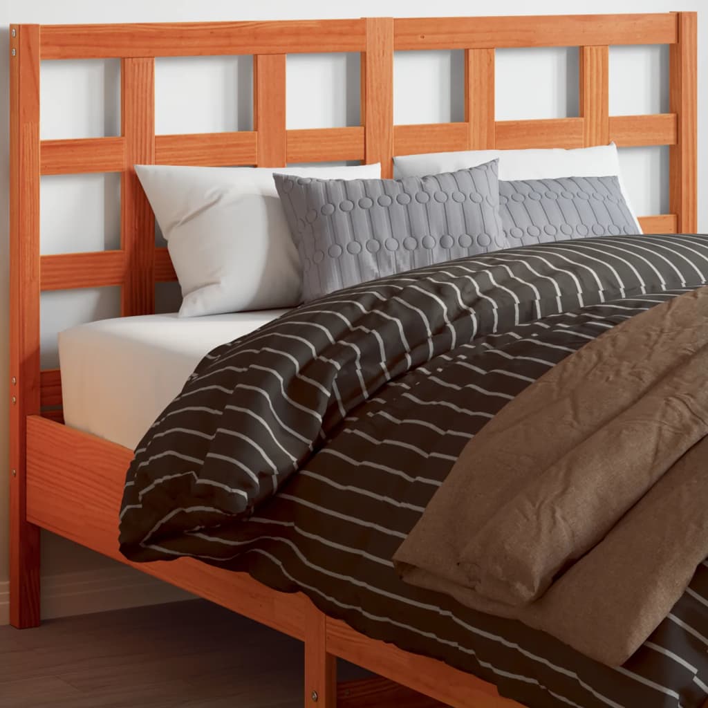 Vidaxl hoofdbord 135 cm massief grenenhout wasbruin