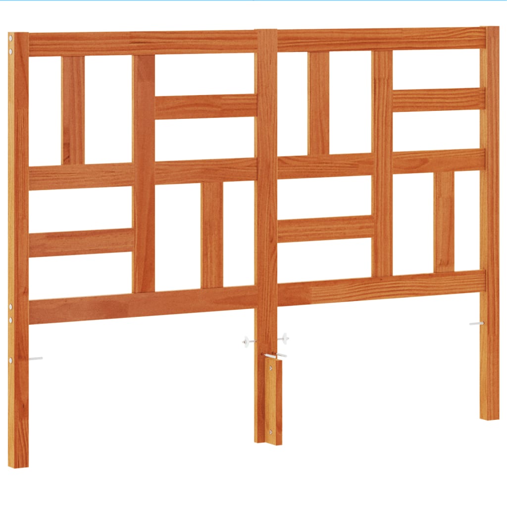 Vidaxl hoofdbord 160 cm massief grenenhout wasbruin