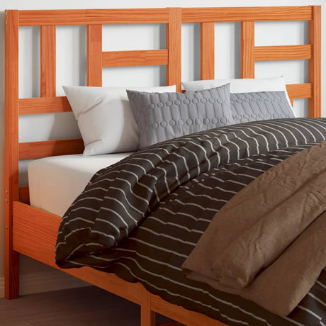 Vidaxl hoofdbord 160 cm massief grenenhout wasbruin