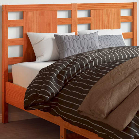 Vidaxl hoofdbord 135 cm massief grenenhout wasbruin