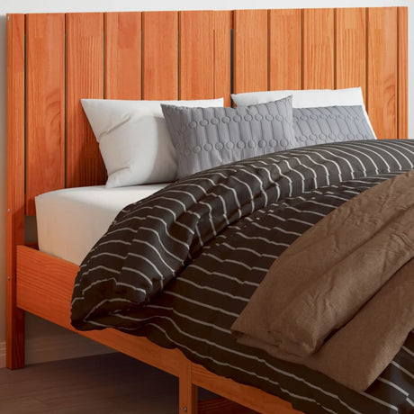 Vidaxl hoofdbord 135 cm massief grenenhout wasbruin