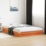 Vidaxl bedframe met led massief grenenhout wasbruin 120x190 cm