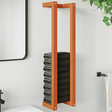 Ręcznik ręcznika vidaxl 23x18x90 cm stałego sosny prania brązowy