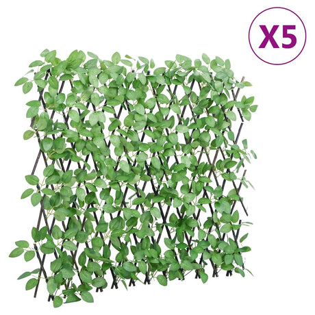 Sztuczny bluszcz Vidaxx na kratce 5 szt. Rozsuwany 180x65 cm zielony