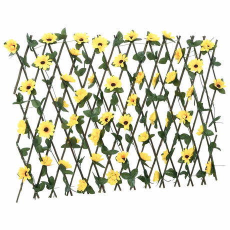 Vidaxx sztuczny bluszcz na kratce 5 szt. Rozsuwany 180x60 cm żółty
