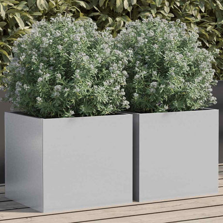 Donice Vidaxx 2 szt. 32x30x29 cm stal ocynkowana kolor srebrny