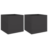 Donice Vidaxx 2 szt. 49x47x46 cm stal czarna