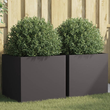 Donice Vidaxx 2 szt. 49x47x46 cm stal czarna