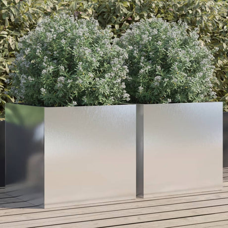 Donice Vidaxx 2 szt. 49x47x46 cm stal nierdzewna w kolorze srebrnym