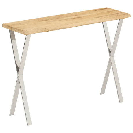 Vidaxl wandtafel met natuurlijke rand 105x33x76 cm massief mangohout