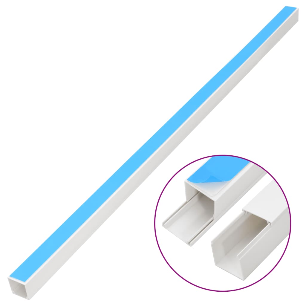 Korytko kablowe Vidaxxl samoprzylepne 10x10 mm 30 m PVC