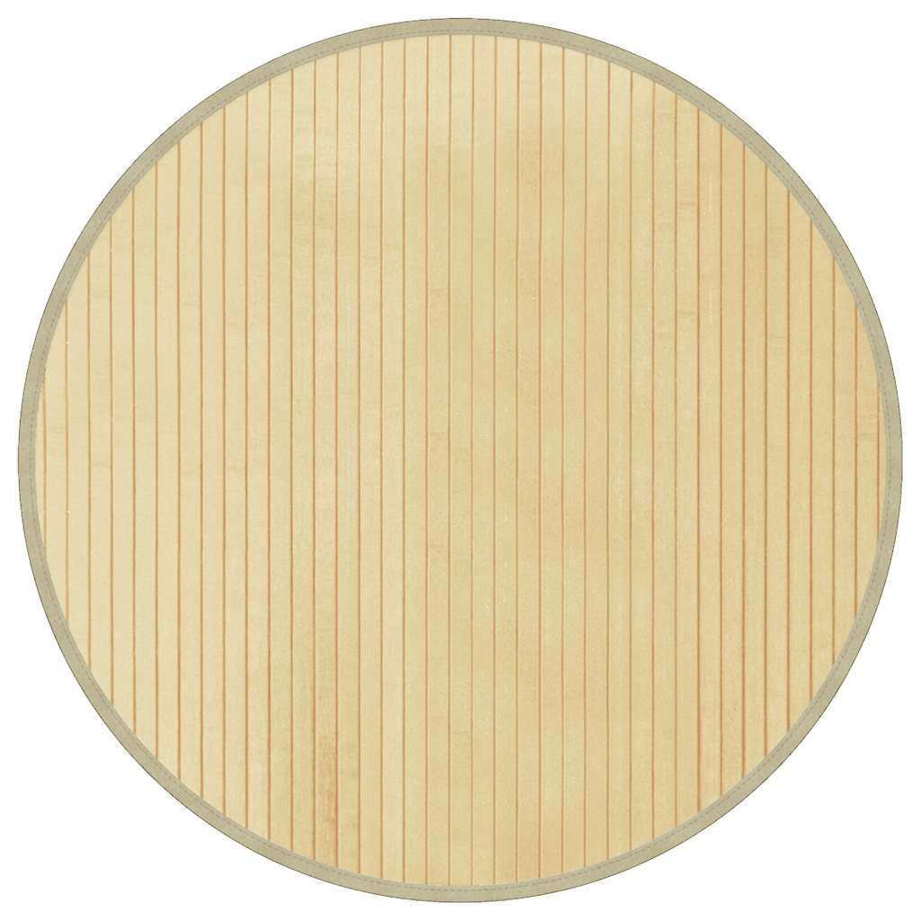 Dywan VidaXL okrągły 60 cm, bambusowy, jasny, naturalny