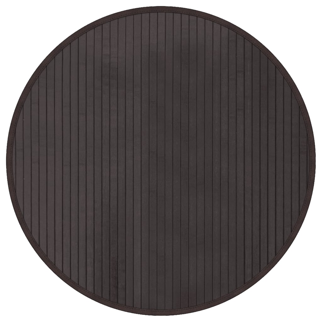 Dywan VidaXL okrągły, bambusowy, ciemnobrązowy, 60 cm
