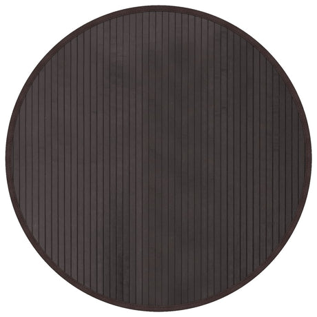 Dywan VidaXL okrągły, bambusowy, ciemnobrązowy, 80 cm