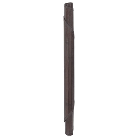 Dywan VidaXL okrągły, bambusowy, ciemnobrązowy, 80 cm