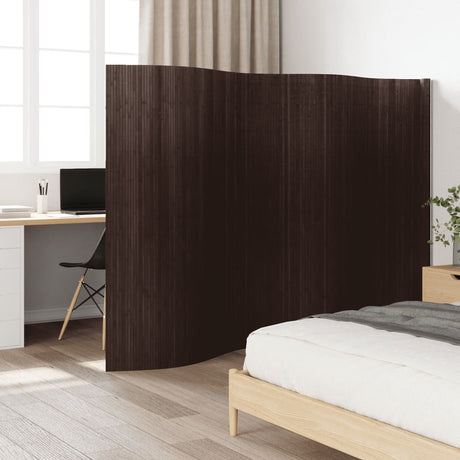 Vidaxl kamerscherm breedte 400 cm hoogte 165 cm bamboe donkerbruin
