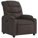 Vidaxl fauteuil verstelbaar stof donkerbruin