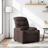 Vidaxl fauteuil verstelbaar stof donkerbruin