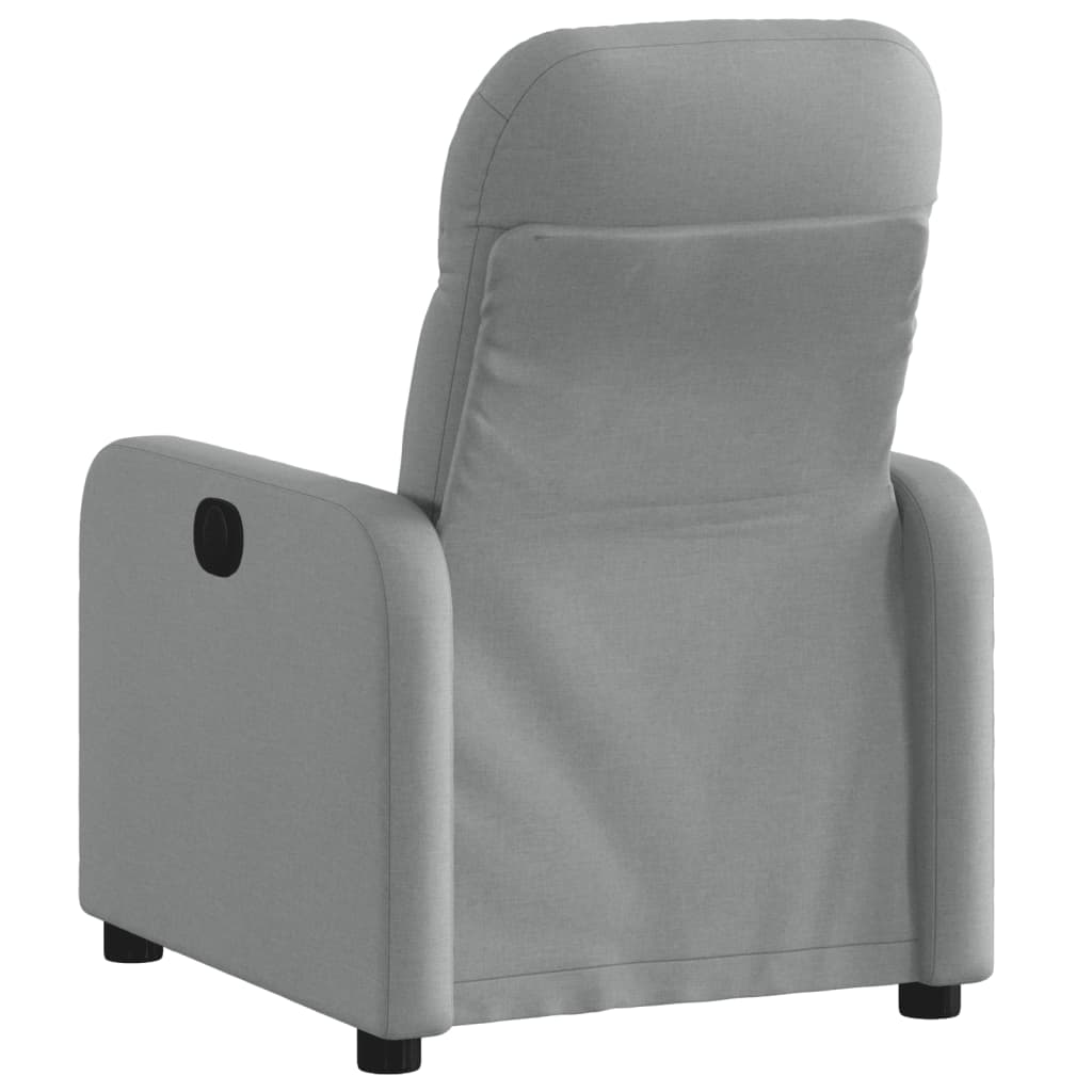 Vidaxl fauteuil verstelbaar stof lichtgrijs