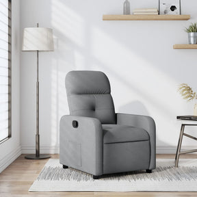 Vidaxl fauteuil verstelbaar stof lichtgrijs
