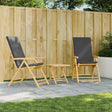 Vidaxl tuinstoelen 2 st inklapbaar met kussens bamboe