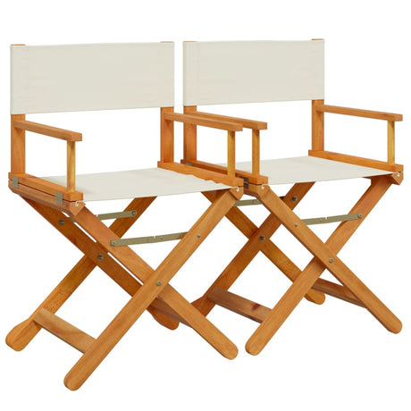 Vidaxl regisseursstoelen 2 st inklapbaar stof crèmewit