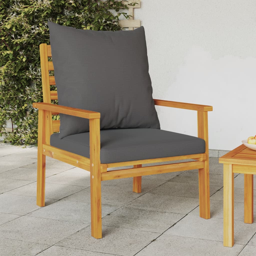 Vidaxl tuinfauteuil 2 st met kussen massief acaciahout